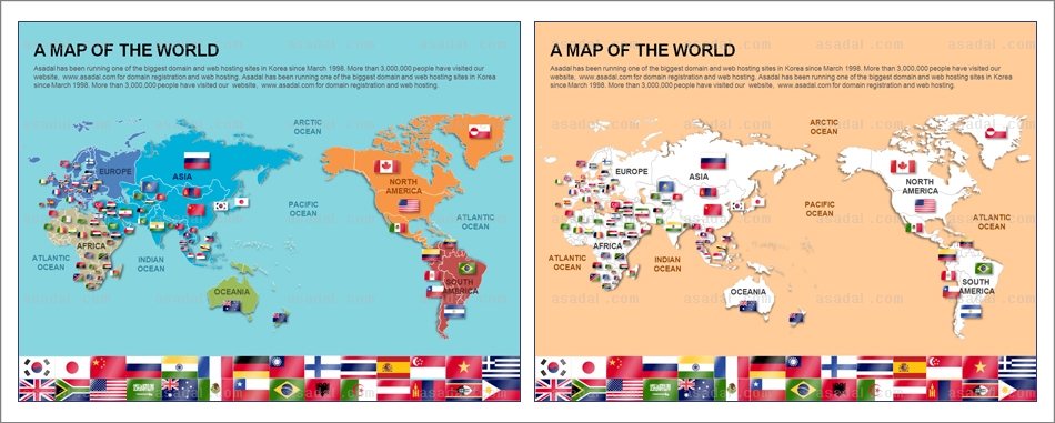 해외지도 world map PPT 템플릿 1종_세계국기지도01_0019(바니피티)