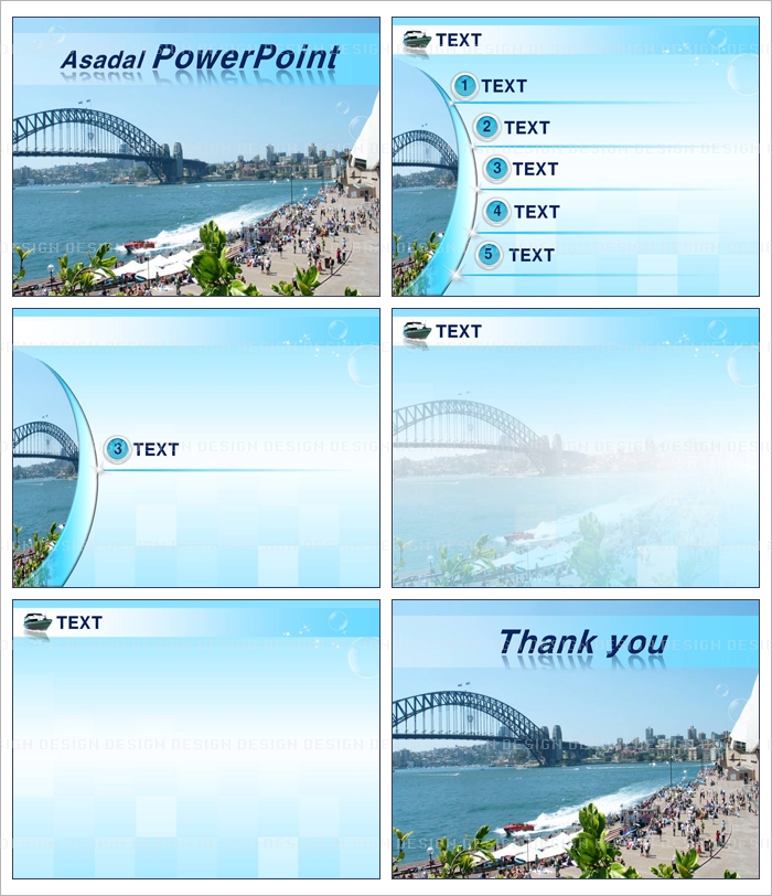 Canada Australia PPT 템플릿 배경_시드니 하버브릿지_001(스타일피티)