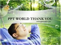 숲 새 PPT 템플릿 새소리를 들으며 산림욕을 하는 남자_슬라이드16