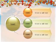 풍경 잎 PPT 템플릿 풍경 속 단풍_슬라이드9