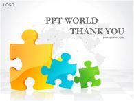 지도 화려 PPT 템플릿 [기본형]화려한 일러스트 퍼즐 제안서_슬라이드4