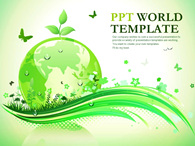 숲 풀 PPT 템플릿 푸르른 지구의 생명력(자동완성형포함)_슬라이드1