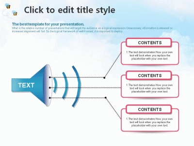 일러스트 음악 PPT 템플릿 1종 확산형 다이어그램_슬라이드1