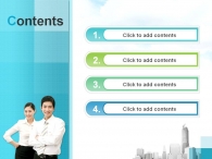 빌딩 화살표 PPT 템플릿 성공적인 비즈니스 파트너_슬라이드1
