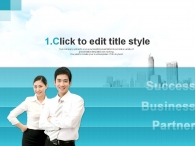 빌딩 화살표 PPT 템플릿 성공적인 비즈니스 파트너_슬라이드2
