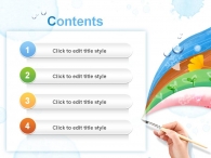 일러스트 물결 PPT 템플릿 사계절 수채화 템플릿_슬라이드1