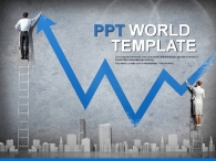 빌딩 꺾은선 PPT 템플릿 기업 성장 그래프 템플릿(자동완성형포함)_슬라이드1