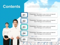빌딩 화살표 PPT 템플릿 상승하는 비즈니스 매출_슬라이드1