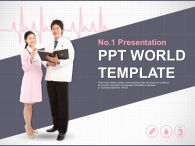 배경 의학 PPT 템플릿 심장박동 아이콘(자동완성형포함)_슬라이드1