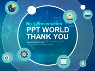 그래프 원형 PPT 템플릿 스마트 데이터 통신망_슬라이드4